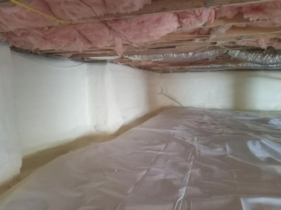 Crawl space encapsulation with closed-cell spray foam for Flat Roof Repair in Lake Wisconsin
