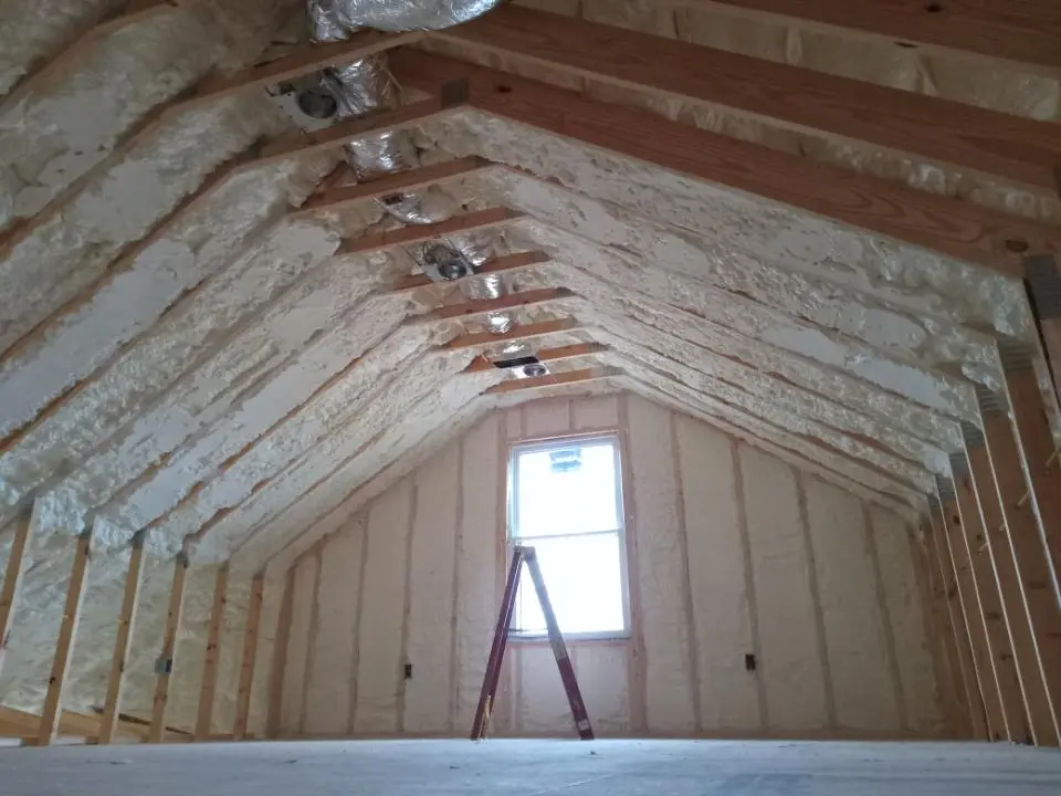 Spray foam roofing application for Roof Restoration project in Lake Wisconsin
